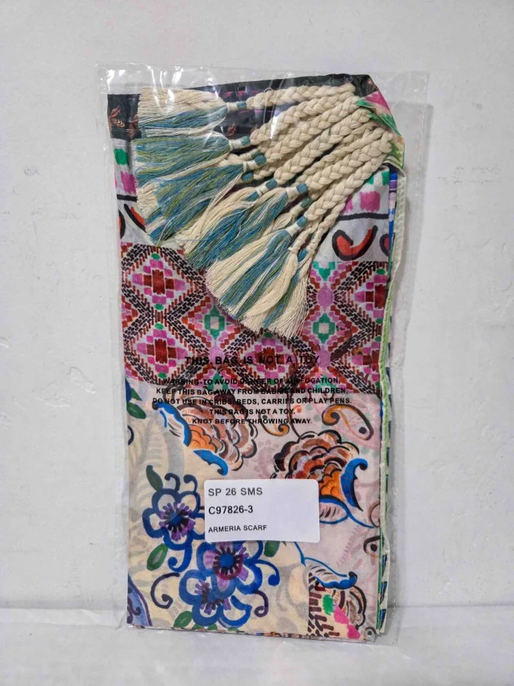 Johnny Was 100% Silk Scarf